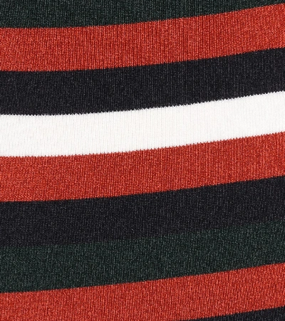 Shop Monse Striped Wool-blend Sweater Dress In Multicoloured