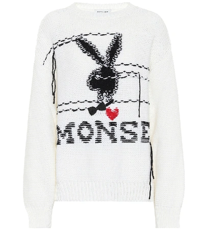 Shop Monse X Playboy Wool Sweater In White