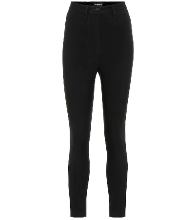 Shop Ann Demeulemeester High-rise Wool-blend Pants In Black