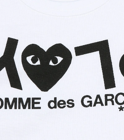 Shop Comme De Garçons Play Comme Des Garçons Play Kids Play Logo Cotton T-shirt In White