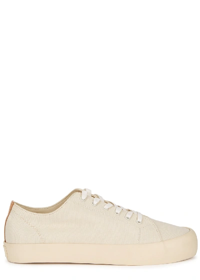 Shop Vince Norwell Cream Canvas Sneakers In Off White