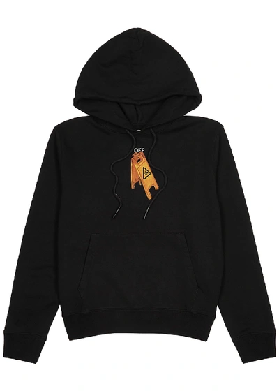 Shop Off-white Pascal Painting Hooded Cotton Sweatshirt In Black