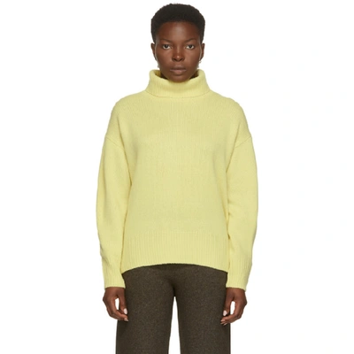 Shop Arch4 Yellow Cashmere Worlds End Turtleneck In Limon