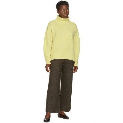 Shop Arch4 Yellow Cashmere Worlds End Turtleneck In Limon