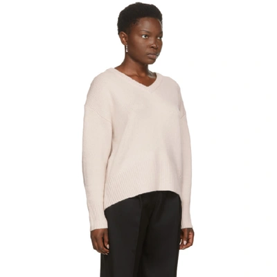 Shop Arch4 Beige Cashmere Battersea V-neck Sweater In Fawn