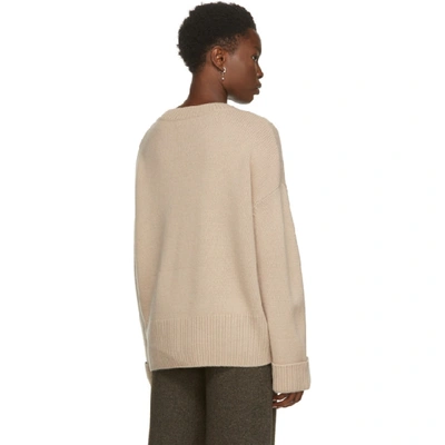 Shop Arch4 Beige Cashmere Knightsbridge Crewneck Sweater In Fawn