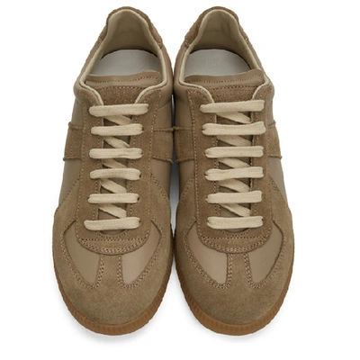 Shop Maison Margiela Beige Replica Sneakers In T2076 Beige