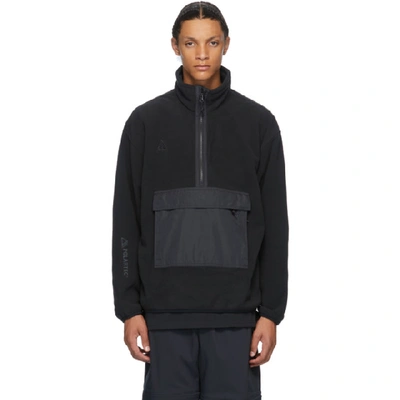 Shop Nike Acg Black Nrg Half-zip Sweater In 011 Black/b