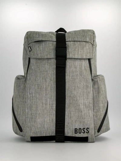 Shop Hugo Boss Kids Diaper Bag For For Boys And For Girls In Grey