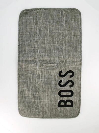 Shop Hugo Boss Kids Diaper Bag For For Boys And For Girls In Grey