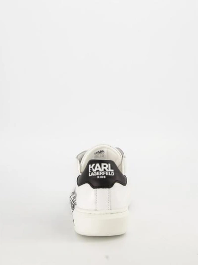Shop Karl Lagerfeld Kids Sneakers For Boys In White