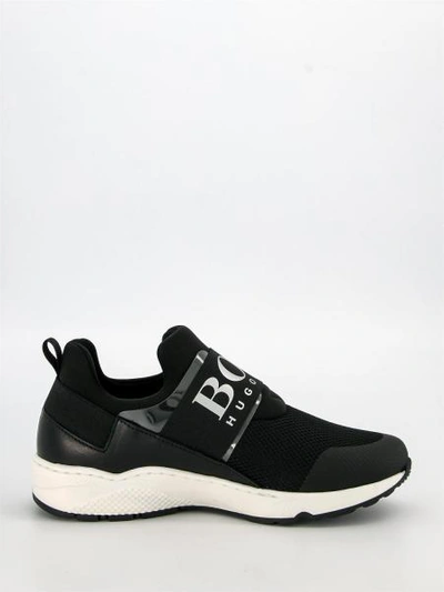 Shop Hugo Boss Kids Sneakers For Boys In Black