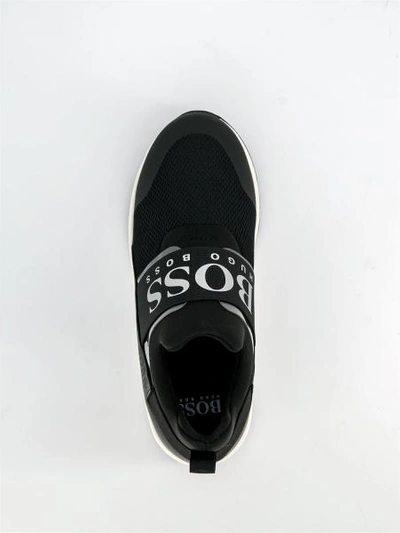 Shop Hugo Boss Kids Sneakers For Boys In Black