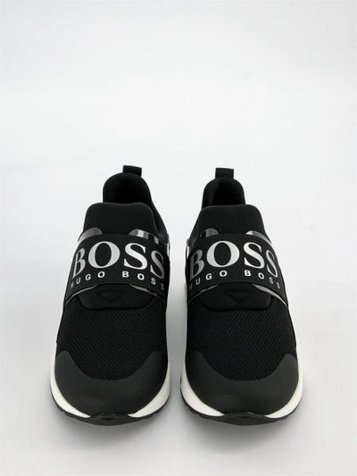 Shop Hugo Boss Kids Sneakers For Boys In Black