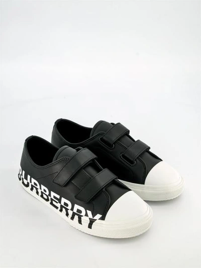 Shop Burberry Kids Sneakers For For Boys And For Girls In Black