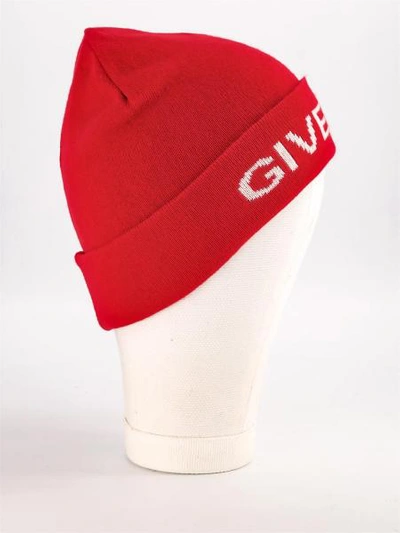 Shop Givenchy Kids Beanie For Boys In Red