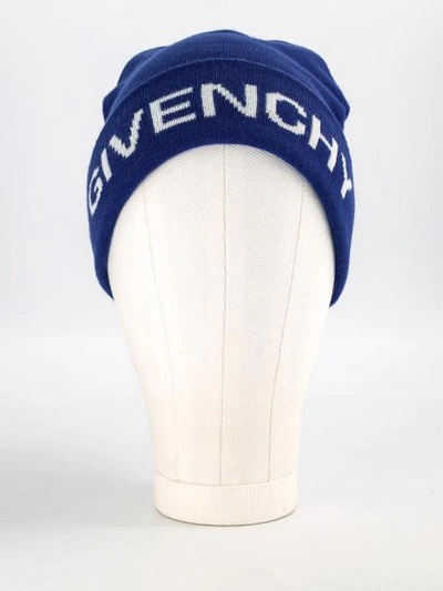 Shop Givenchy Kids Beanie For Boys In Blue