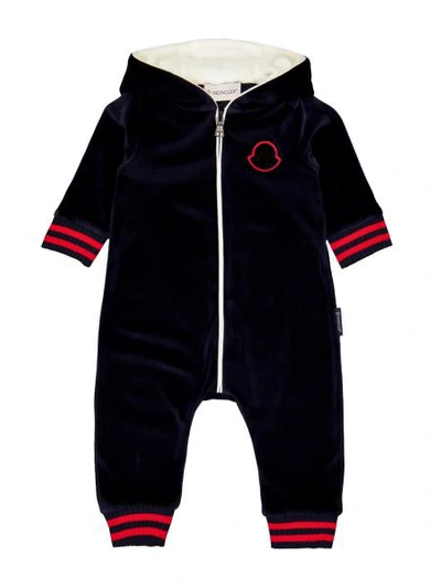 Shop Moncler Kids Body Pagliaccetto For Boys In Blue