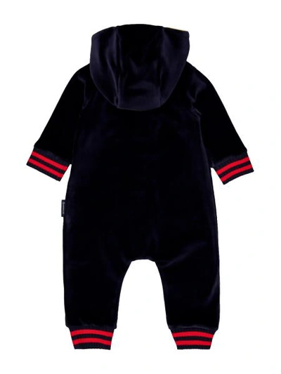Shop Moncler Kids Body Pagliaccetto For Boys In Blue