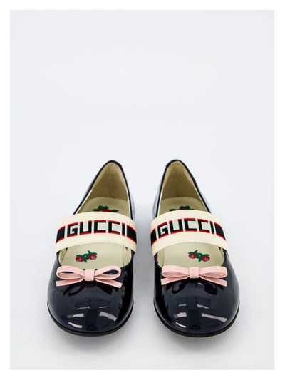 Shop Gucci Kids Ballerinas For Girls In Blue