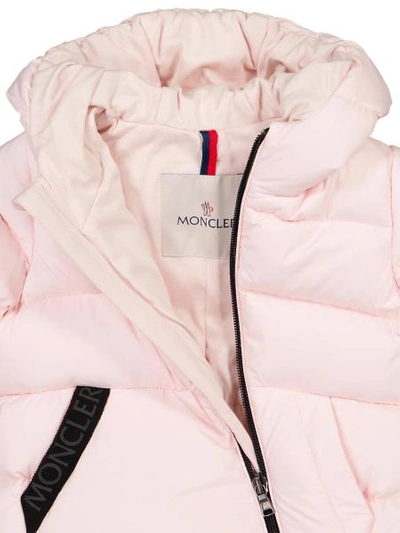 Shop Moncler Kids Snowsuit Ico Tuta Imbottita For Girls In Rose