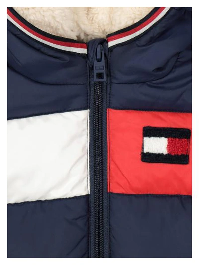 Shop Tommy Hilfiger Kids Snowsuit Baby Flag For For Boys And For Girls In Blue