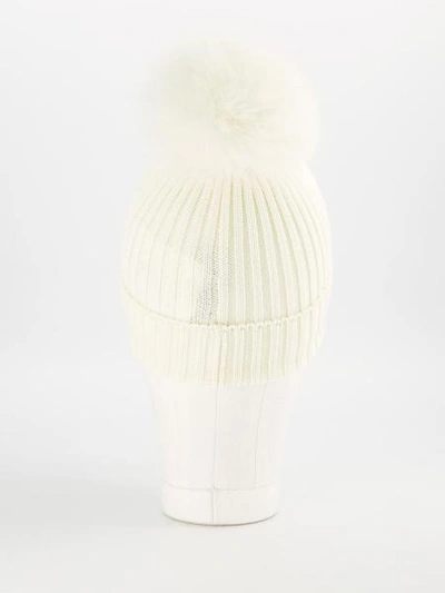 Shop Moncler Kids Beanie Berretto For Girls In White