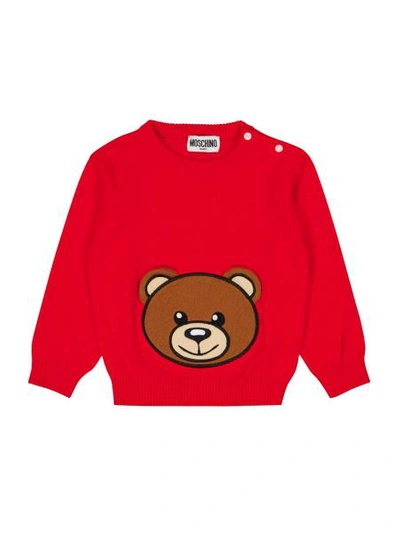 Shop Moschino Kids Pullover For For Boys And For Girls In Red