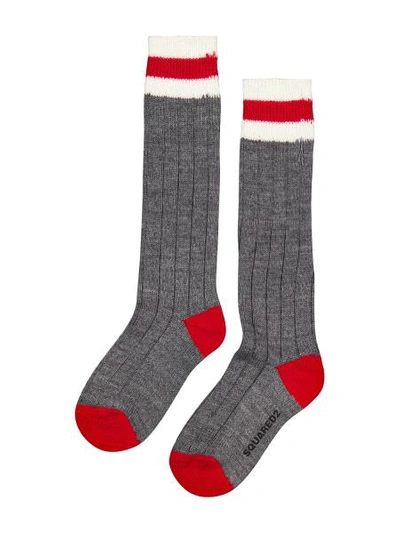 Shop Dsquared2 Kids Socks For For Boys And For Girls In Grey