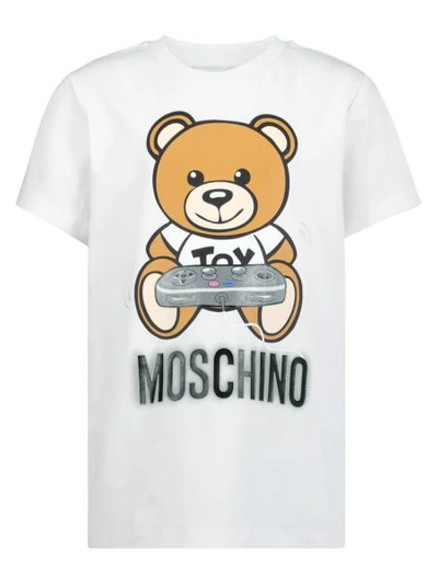 Shop Moschino Kids T-shirt For For Boys And For Girls In White