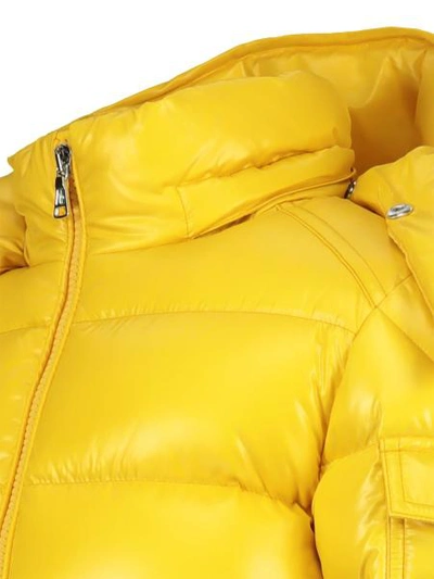 Shop Moncler Kids Down Jacket New Maya For Boys In Yellow