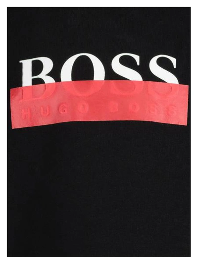 Shop Hugo Boss Kids Hoodie For Boys In Black