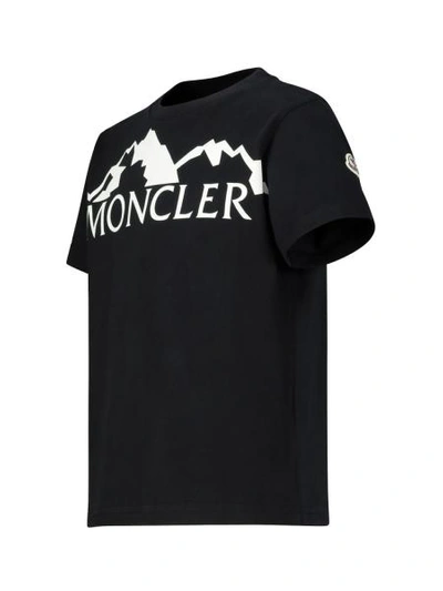 Shop Moncler Kids T-shirt For Boys In Black