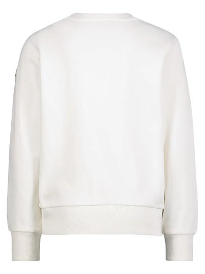 Shop Moncler Kids Sweatshirt For Boys In White