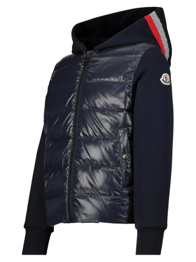 Shop Moncler Kids Jacket For Boys In Blue