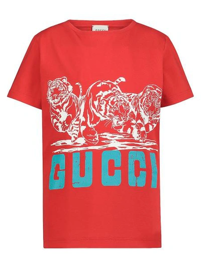 Shop Gucci Kids T-shirt For Boys In Red