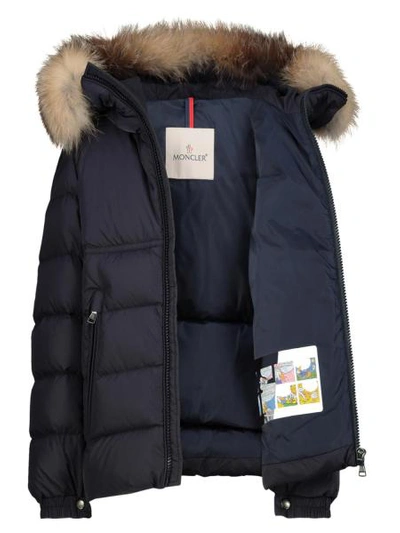 Shop Moncler Kids Down Jacket New Byron For Boys In Blue