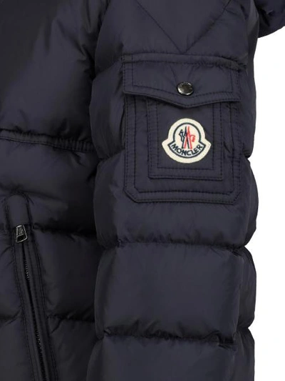 Shop Moncler Kids Down Jacket New Byron For Boys In Blue