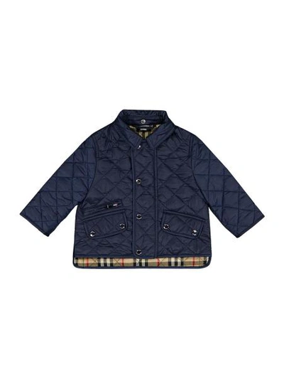 Shop Burberry Kids Jacket For Boys In Blue