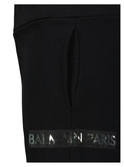 Shop Balmain Kids Sweatpants For Boys In Black
