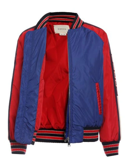 Shop Gucci Kids Jacket For Boys In Blue