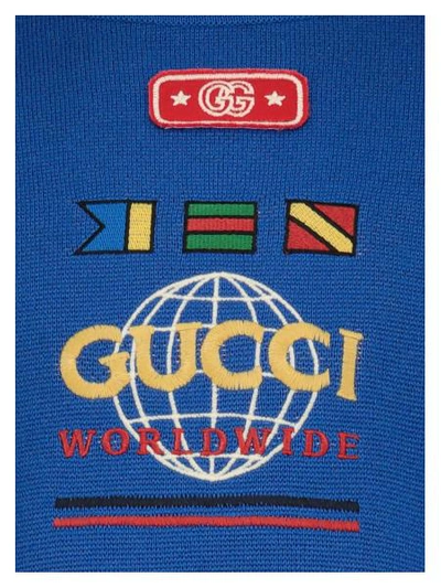 Shop Gucci Kids Pullover For Boys In Blue