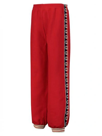 Shop Gucci Kids Sweatpants For Boys In Red