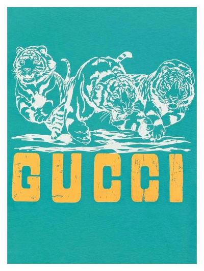 Shop Gucci Kids T-shirt For Boys In Green