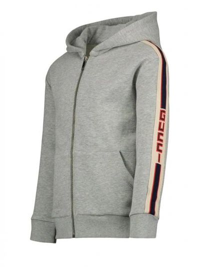 Shop Gucci Kids Sweat Jacket For Boys In Grey