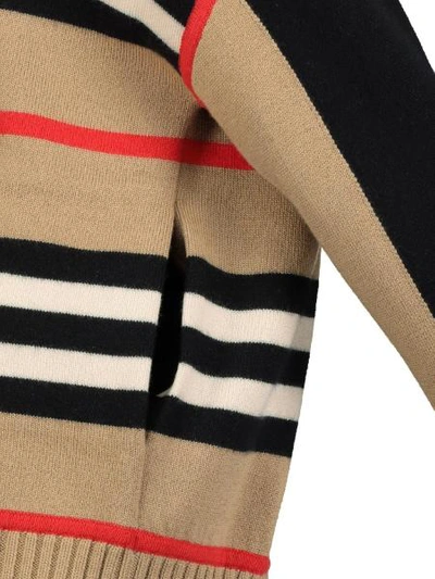 Shop Burberry Kids Cardigan For Boys In Beige