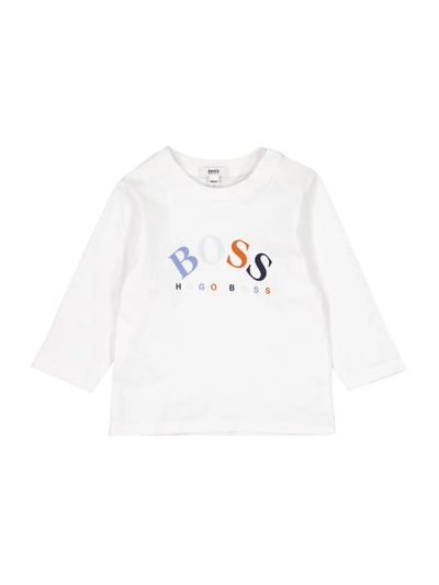 Shop Hugo Boss Kids Long-sleeve For Boys In White