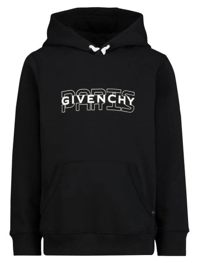 Shop Givenchy Kids Hoodie For Boys In Black