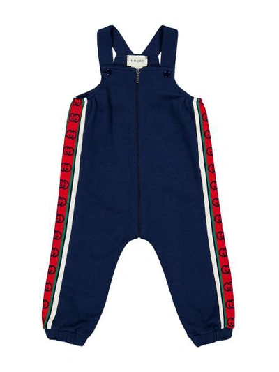 Shop Gucci Kids Overall For Boys In Blue