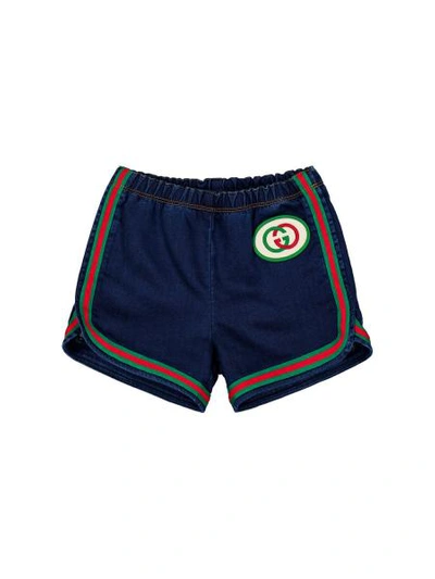 Shop Gucci Kids Shorts For Boys In Blue